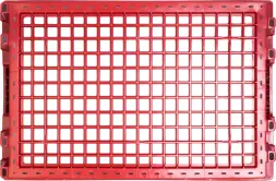 Ящик пластиковый перфорированный, 600x400x152 мм, 27 л, красный [403]