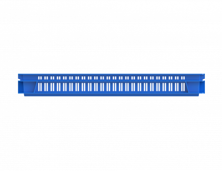 Ящик полимерный для полуфабрикатов перфорированные стенки сплошное дно (600х400х75)