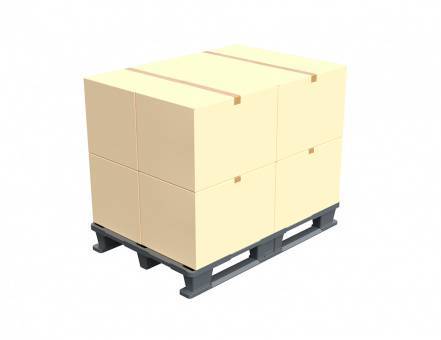 Паллет (поддон) пластиковый перфорированный на 2-х полозьях, 1200х800х150 мм, серый [02.102.91.С71/2]