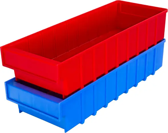 Контейнер полочный пластиковый, 500x185x100 мм, 9.25 л, синий [6004]