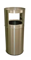 Урна-пепельница Фили, 500х1150 мм, шлифованная, кольцо под пакет, 150 л