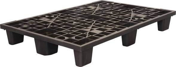 Паллет (поддон) пластиковый перфорированный вкладываемый на 9-х ножках, 1200x800х160 мм, зеленый [1200800160-02]