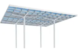 Навес «Вафер» квадратный C цветным поликарбонатом, высота: 3,0 м