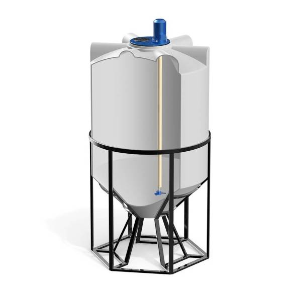 Емкость K 1000 литров с пропеллерной мешалкой