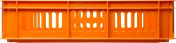 Ящик пластиковый перфорированный, 600x400x150 мм, 28 л, оранжевый [418]