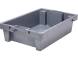 Ящик пластиковый со сплошными стенками и дном, 600х400х150 мм, серый [225-1]