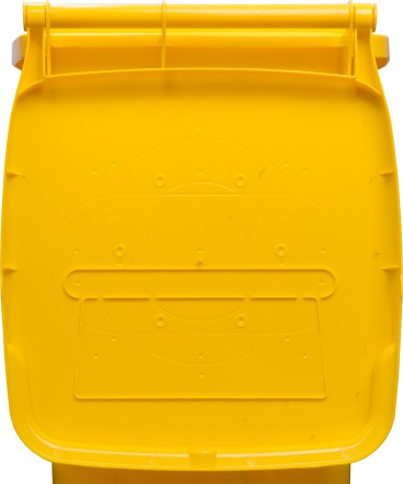 Пластиковый мусорный контейнер с крышкой, 120л, на колёсах, цвет: синий