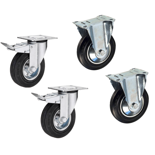 Комплект литых колес для передвижных лестниц диаметром 160 мм [10223]