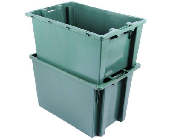 Пластиковый ящик 600х400х400 конусный сплошной