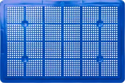 Ящик пластиковый перфорированный, 600x400x75 мм, 15 л, синий [423]