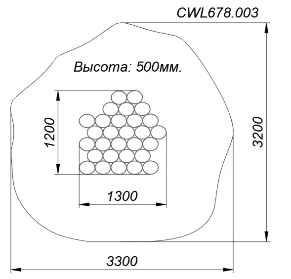 Пирамида из бревен HARDWOOD «Камызяк»