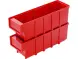Контейнер полочный пластиковый, 300x92x100 мм, 2.76 л, красный [6005]