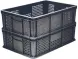 Ящик пластиковый сплошной, 600x400x180 мм, 35 л, серый [706.02.02]