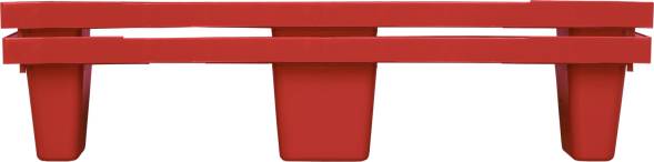 Паллет (поддон) пластиковый перфорированный на 9-ти ножках вкладываемый, 1200х800х160 мм, красный [TR 1208 L]