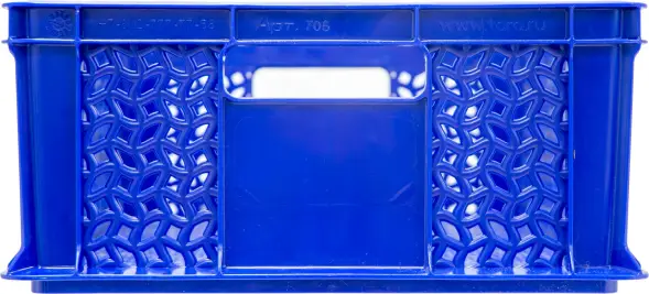 Ящик пластиковый перфорированный, 600×400×180 мм, 35 л, синий [706.01.01 м]