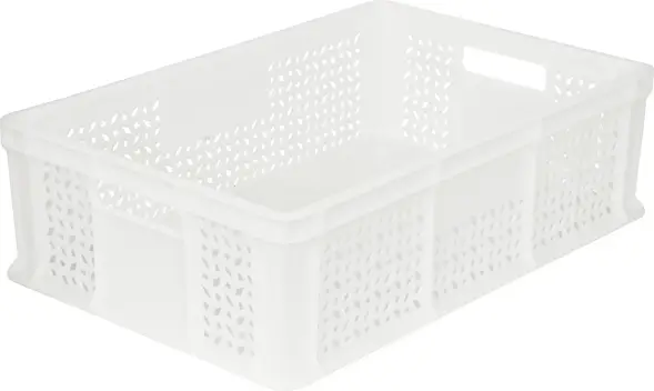 Ящик пластиковый перфорированный, 600×400×180 мм, 35 л, синий [706.01.01 м]