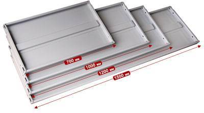 Полка для стеллажей окрашенная СТФ, 700x800 мм, RAL 7035 [КГ045819]