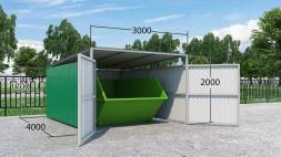 Контейнерная площадка КП15, 3000x4000x1700/2000 мм