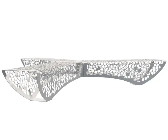 Скамейка стальная «Филигран» трехлучевая