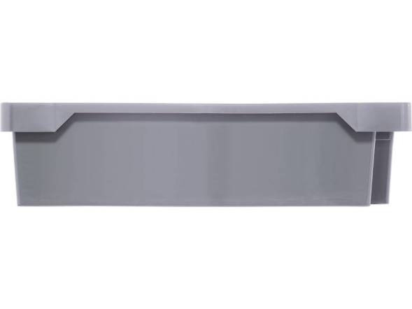 Ящик пластиковый со сплошными стенками и дном, 600х400х150 мм, серый [225]