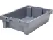 Ящик пластиковый со сплошными стенками и дном, 600х400х150 мм, серый [225]