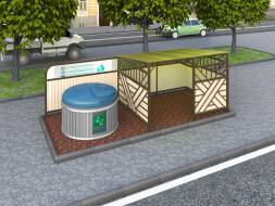 Контейнерная площадка КП16, 3000x4000x2200 мм