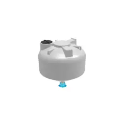 Емкость ЦКТ 3000 л с патрубком 160мм с фланцем под плотность до 1,5 г/см³ белая