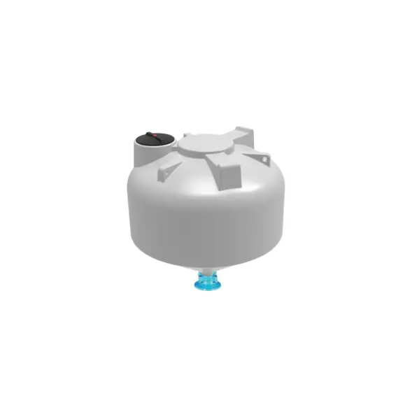 Емкость ЦКТ 3000 л с патрубком 160мм с фланцем под плотность до 1,5 г/см³ белая