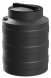 Бочка (емкость) пластиковая вертикальная с крышкой, 100 л, черный [TV100S1]