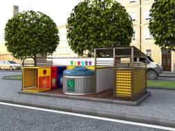 Контейнерная площадка КП17, 6000x2000x2200 мм