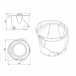 Ведро пластиковое фермерское для выпойки, 5 л [6367]