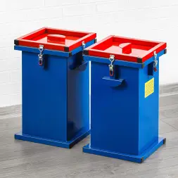 Контейнер герметичный специализированный вертикальный для битых ламп и термометров ГСК 1000, 1000х1000х1000 мм