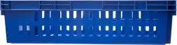 Ящик пластиковый перфорированный, 600x400x152 мм, 27 л, синий, [403-2]