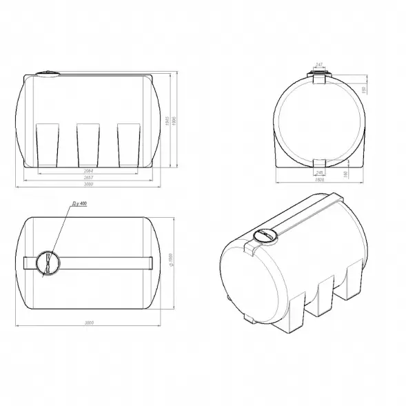 Емкость H 8000л зеленая