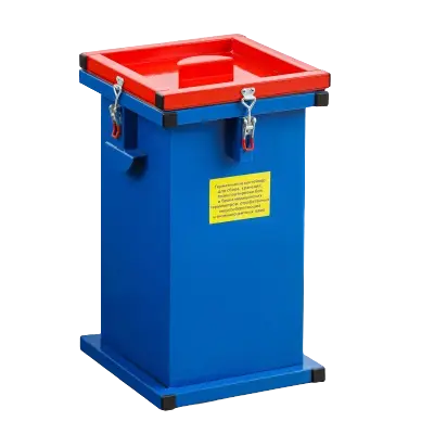 Контейнер герметичный специализированный вертикальный для битых ламп и термометров ГСК 1250, 1250х350х350 мм