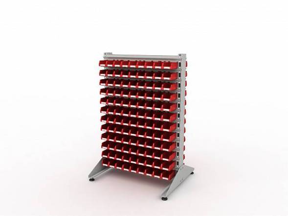 Стеллаж для пластиковых лотков ДВК SORTEX двухсторонний 1500x1000x800.01