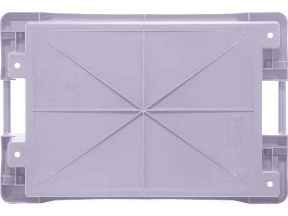 Ящик пластиковый со сплошными стенками и дном, 600х400х100 мм, серый [224]