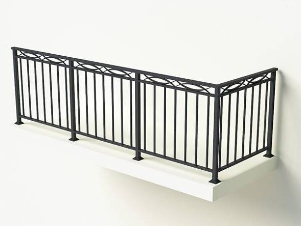 Металлическое балконное ограждение БО-8, 1 пог. м.