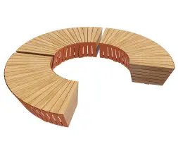 Модульная скамейка «Лион» 5 модулей - змейка