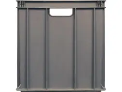 Ящик пластиковый сплошной, 600x400x410 мм, 84 л, серый [203-2]