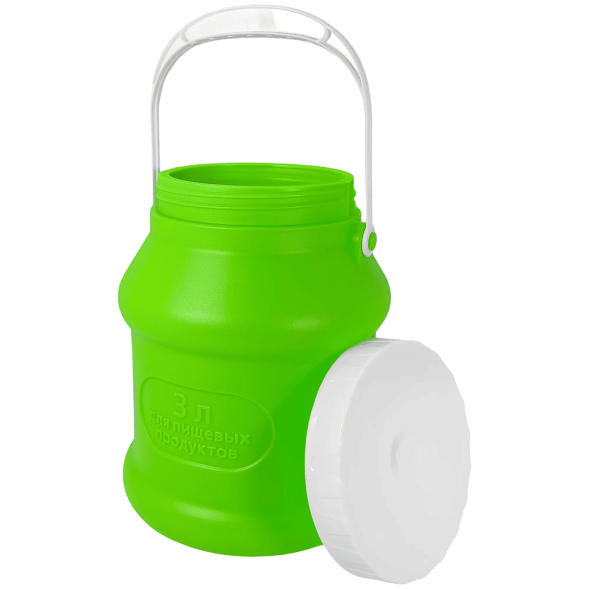 Бидон (фляга) пластиковый для пищевых продуктов с крышкой Martika Просперо, 3 л, зеленый [С925ЗЕЛ]