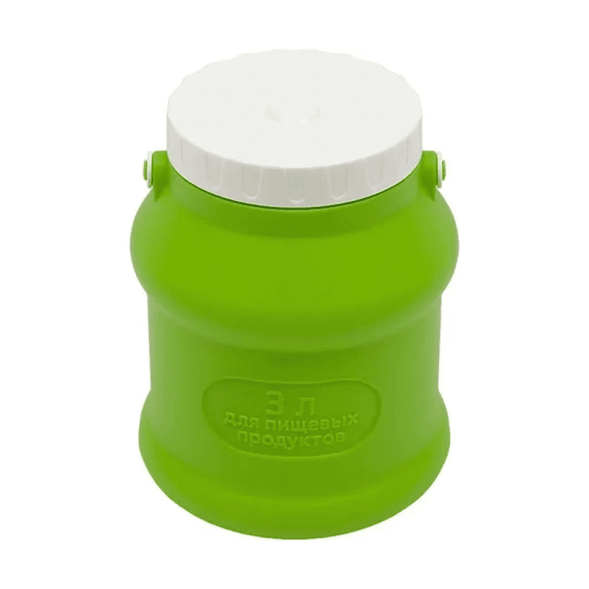 Бидон (фляга) пластиковый для пищевых продуктов с крышкой Martika Просперо, 3 л, зеленый [С925ЗЕЛ]