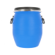 Бочка пластиковая с крышкой, металлическим обручем и ручками, 48 л, 320мм, синий [БП48.02/15]