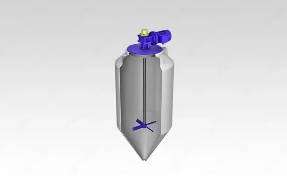 Емкость ФМ 240 в обрешетке с лопастной мешалкой