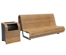 Скамейка стальная «Парабола» 1,5 м