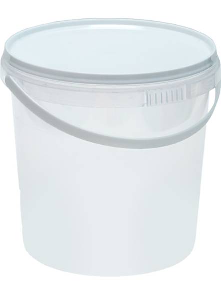 Ведро пластиковое с крышкой, 1.5 л, белый [5072]