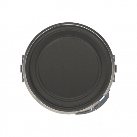 Бочка пластиковая с крышкой, металлическим обручем и ручками, 65 л, синий [БП65.02/15]