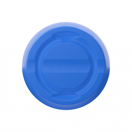 Бочка пластиковая с крышкой, металлическим обручем и ручками, 65 л, синий [БП65.02/15]