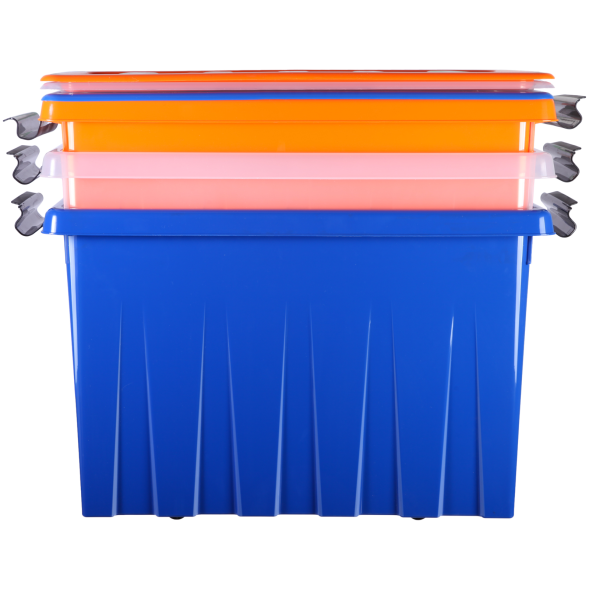 Контейнер с крышкой и клипсами Rox Box Original, 50 л, 500x390x400 мм, синий [050-00.06]