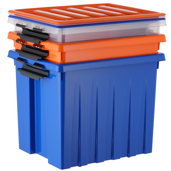 Контейнер с крышкой и клипсами Rox Box Original, 50 л, 500x390x400 мм, синий [050-00.06]